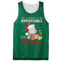 I Want A Hippopotamus For Christmas Cute Hippo  Mesh Reversible Basketball Jersey Tank