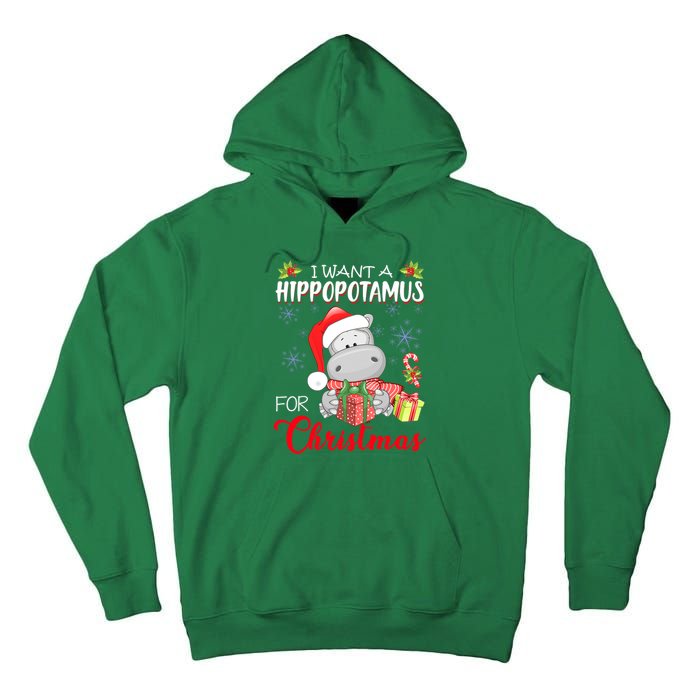 I Want A Hippopotamus For Christmas Cute Hippo  Tall Hoodie