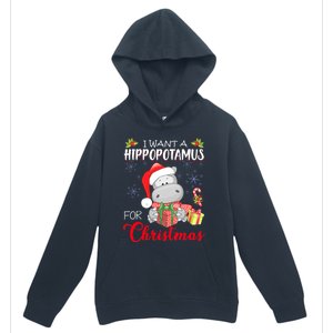 I Want A Hippopotamus For Christmas Cute Hippo  Urban Pullover Hoodie