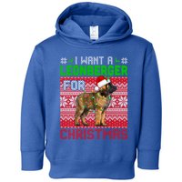 I Want A Leonberger For Christmas Santa Dog Lover Owner Gift Toddler Hoodie