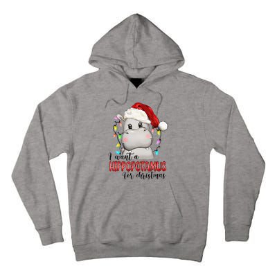 I Want A Hippopotamus For Christmas Xmas Hippo Lover Tall Hoodie