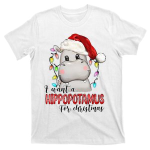 I Want A Hippopotamus For Christmas Xmas Hippo Lover T-Shirt