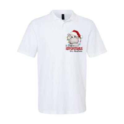 I Want A Hippopotamus For Christmas Xmas Hippo Lover Softstyle Adult Sport Polo