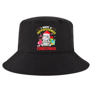 I Want A Hippopotamus For Christmas Hippo Christmas Pajamas Gift Cool Comfort Performance Bucket Hat