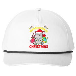 I Want A Hippopotamus For Christmas Hippo Christmas Pajamas Gift Snapback Five-Panel Rope Hat