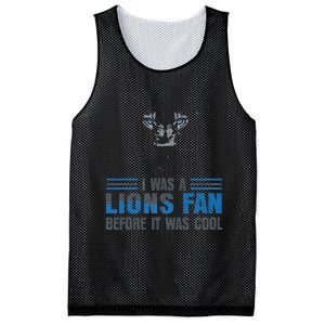 I Was A Lions Fan Before It Was Cool Fan Lions Blue Eyes Us Mesh Reversible Basketball Jersey Tank