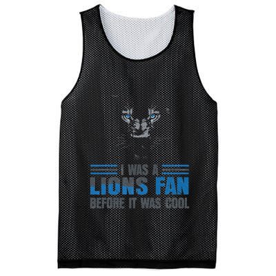 I Was A Lions Fan Before It Was Cool Fan Lions Blue Eyes Us Mesh Reversible Basketball Jersey Tank