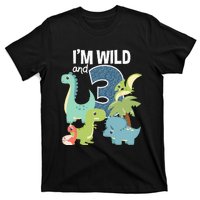 Im Wild And 3 Dinosaurs Theme Birthday Dinosaur Party T-Shirt