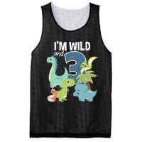 Im Wild And 3 Dinosaurs Theme Birthday Dinosaur Party Mesh Reversible Basketball Jersey Tank