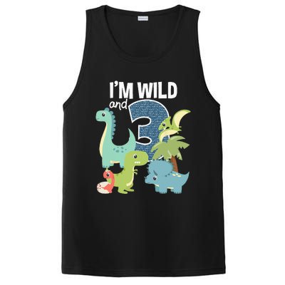 Im Wild And 3 Dinosaurs Theme Birthday Dinosaur Party PosiCharge Competitor Tank