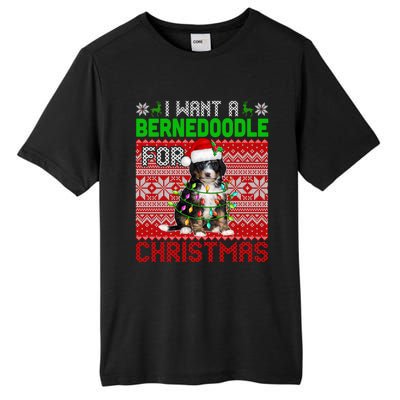 I Want A Bernedoodle For Christmas Santa Dog Lover Owner Gift Tall Fusion ChromaSoft Performance T-Shirt