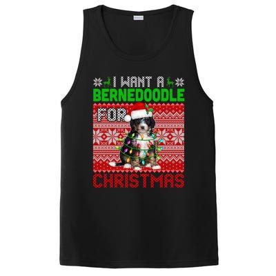 I Want A Bernedoodle For Christmas Santa Dog Lover Owner Gift PosiCharge Competitor Tank