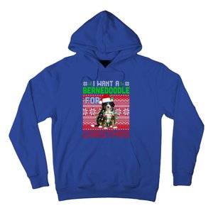 I Want A Bernedoodle For Christmas Santa Dog Lover Owner Gift Hoodie