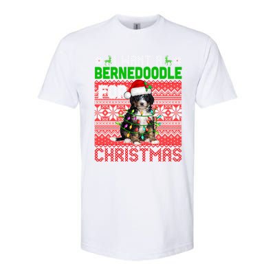 I Want A Bernedoodle For Christmas Santa Dog Lover Owner Gift Softstyle CVC T-Shirt