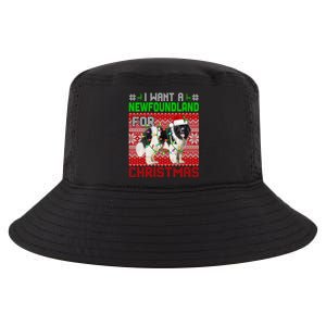 I Want A Newfoundland For Christmas Santa Dog Lover Owner Gift Cool Comfort Performance Bucket Hat