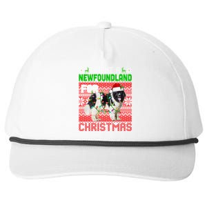 I Want A Newfoundland For Christmas Santa Dog Lover Owner Gift Snapback Five-Panel Rope Hat