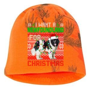 I Want A Newfoundland For Christmas Santa Dog Lover Owner Gift Kati - Camo Knit Beanie