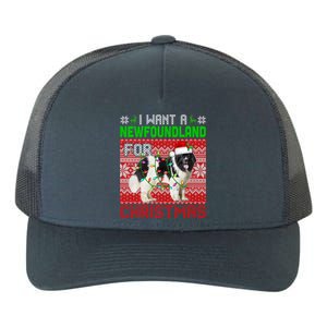 I Want A Newfoundland For Christmas Santa Dog Lover Owner Gift Yupoong Adult 5-Panel Trucker Hat