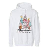 I Want A Hippopotamus Christmas Garment-Dyed Fleece Hoodie