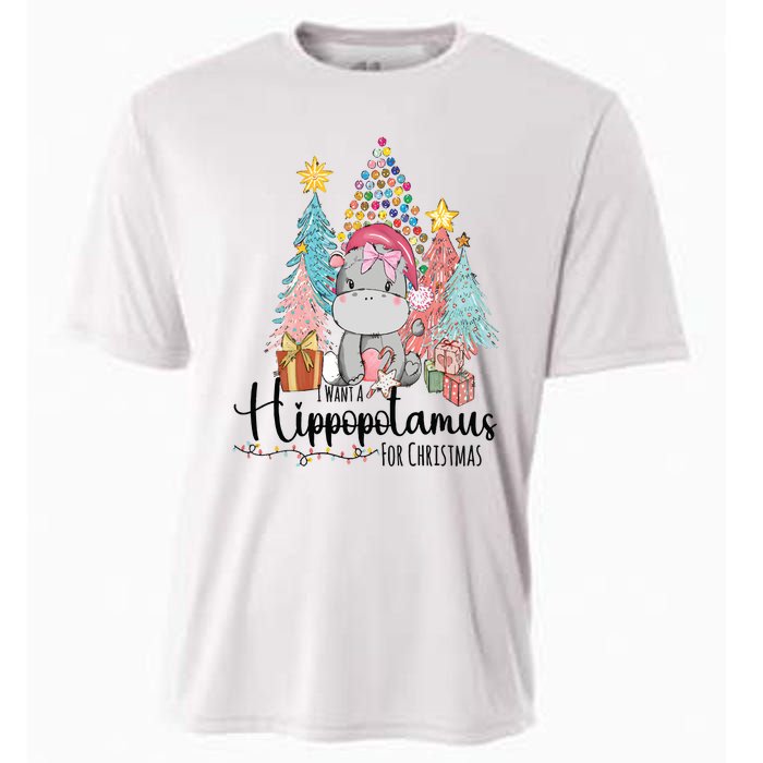 I Want A Hippopotamus Christmas Cooling Performance Crew T-Shirt