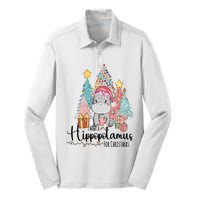 I Want A Hippopotamus Christmas Silk Touch Performance Long Sleeve Polo