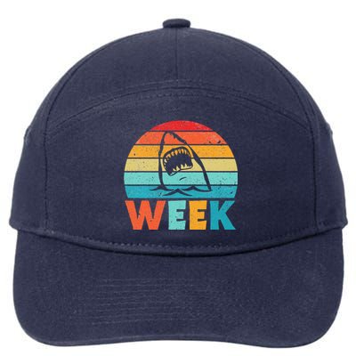 I Waited All Year For This Week Funny Shark Ocean Wildlife 7-Panel Snapback Hat