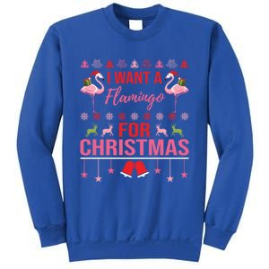 I Want A Flamingo For Christmas Flamingo Ugly Christmas Gift Sweatshirt