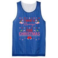 I Want A Flamingo For Christmas Flamingo Ugly Christmas Gift Mesh Reversible Basketball Jersey Tank