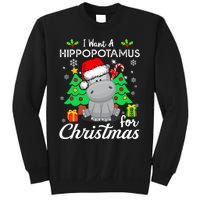 I Want A Hippopotamus For Christmas Xmas Hippo Pajama Sweatshirt