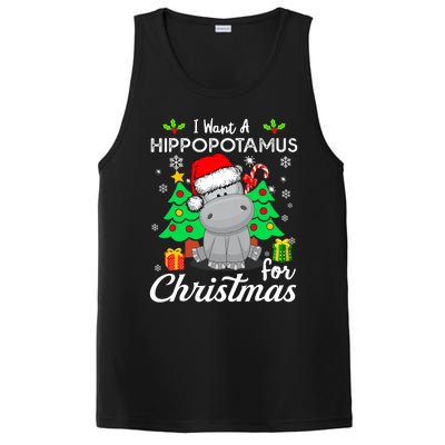 I Want A Hippopotamus For Christmas Xmas Hippo Pajama PosiCharge Competitor Tank