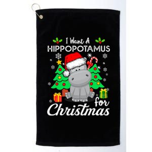 I Want A Hippopotamus For Christmas Xmas Hippo Pajama Platinum Collection Golf Towel