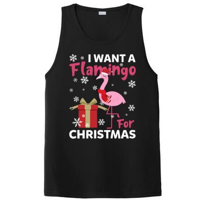 I Want A Flamingo For Christmas Funny Flamingo Lovers Gift PosiCharge Competitor Tank