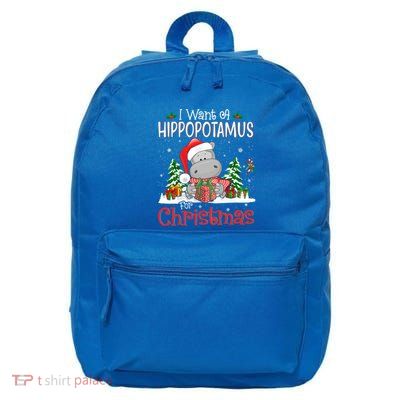 I Want A Hippopotamus For Christmas Xmas Hippo For Gift 16 in Basic Backpack