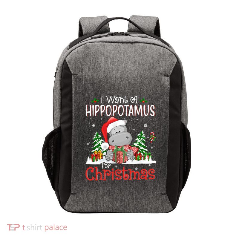 I Want A Hippopotamus For Christmas Xmas Hippo For Gift Vector Backpack