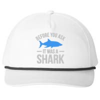 It Was A Shark Funny Amputee Prosthetic Surgery Graphic Snapback Five-Panel Rope Hat