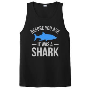 It Was A Shark Funny Amputee Prosthetic Surgery Graphic PosiCharge Competitor Tank