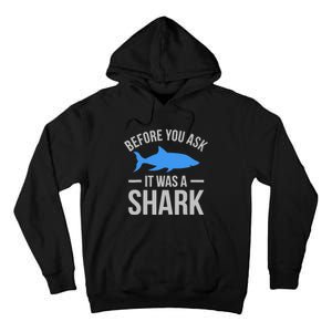 It Was A Shark Funny Amputee Prosthetic Surgery Graphic Tall Hoodie