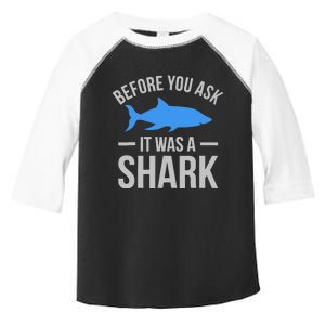 It Was A Shark Funny Amputee Prosthetic Surgery Graphic Toddler Fine Jersey T-Shirt