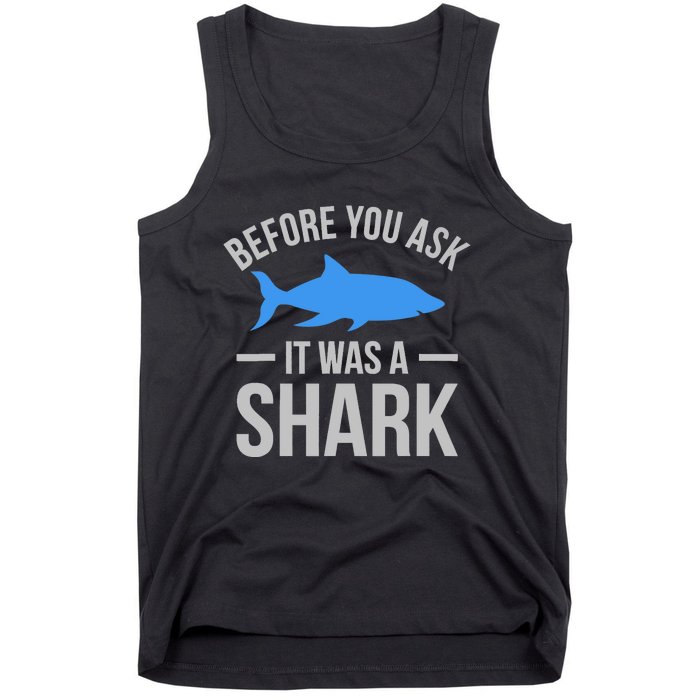 It Was A Shark Funny Amputee Prosthetic Surgery Graphic Tank Top