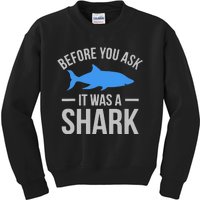 It Was A Shark Funny Amputee Prosthetic Surgery Graphic Kids Sweatshirt