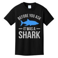 It Was A Shark Funny Amputee Prosthetic Surgery Graphic Kids T-Shirt