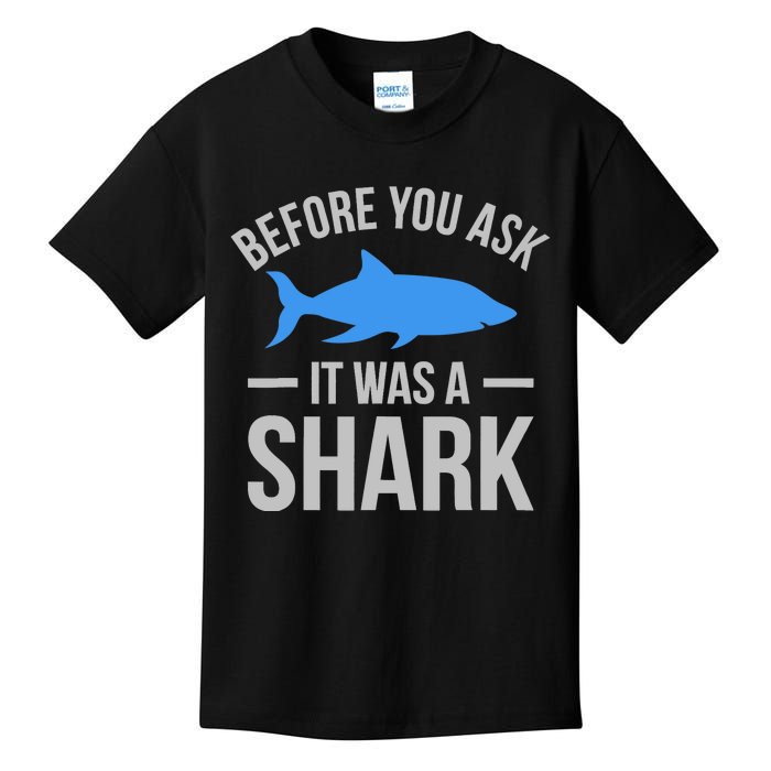 It Was A Shark Funny Amputee Prosthetic Surgery Graphic Kids T-Shirt