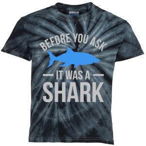 It Was A Shark Funny Amputee Prosthetic Surgery Graphic Kids Tie-Dye T-Shirt