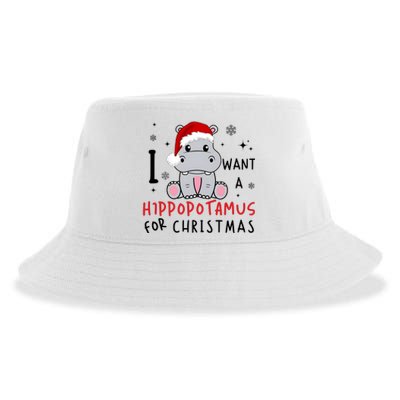 I Want A Hippopotamus For Christmas Sustainable Bucket Hat