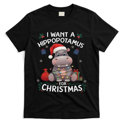 I Want A Hippopotamus For Christmas Xmas Lover Funny T-Shirt