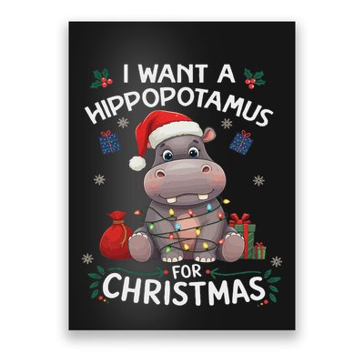 I Want A Hippopotamus For Christmas Xmas Lover Funny Poster