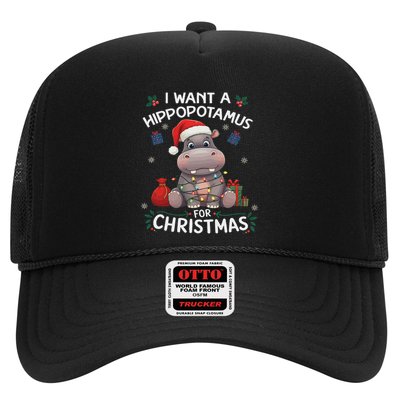 I Want A Hippopotamus For Christmas Xmas Lover Funny Trucker Hat