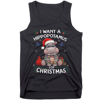 I Want A Hippopotamus For Christmas Xmas Lover Funny Tank Top