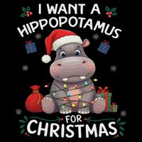 I Want A Hippopotamus For Christmas Xmas Lover Funny Wool Snapback Cap