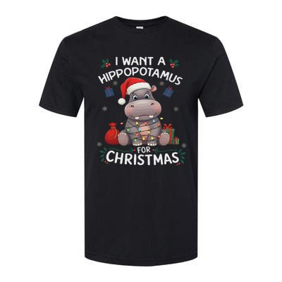 I Want A Hippopotamus For Christmas Xmas Lover Funny Softstyle CVC T-Shirt